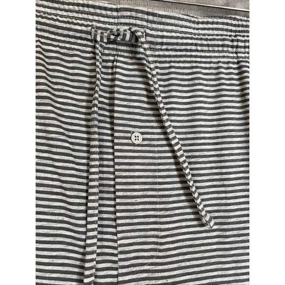 Mad Engine Pajama Sleep Pants Mens XL Grey Stripe Pockets Drawstring Lounge - Picture 3 of 11